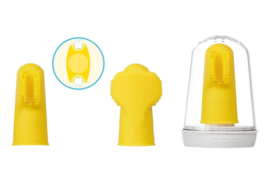 FRIDA BABY cepillo de dientes de silicona para dedo con estuche caja
