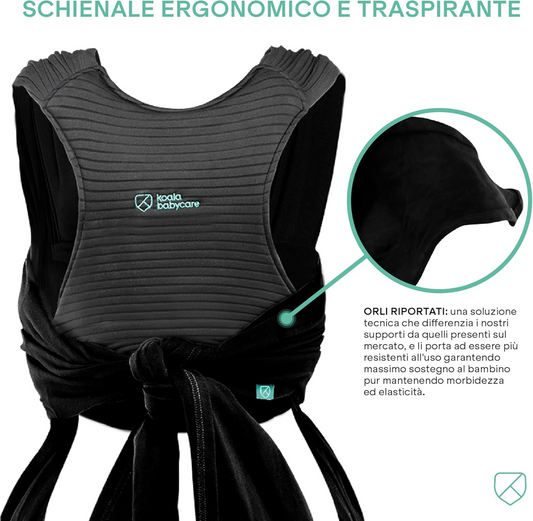 KOALA BABYCARE fular portabebés elástico para máximo 15 kg
