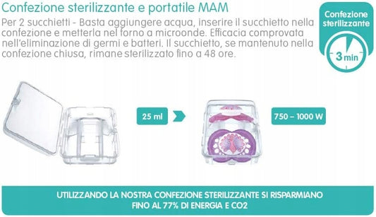 MAM ORIGINAL START chupete calmante x2 0-2 m para bebés