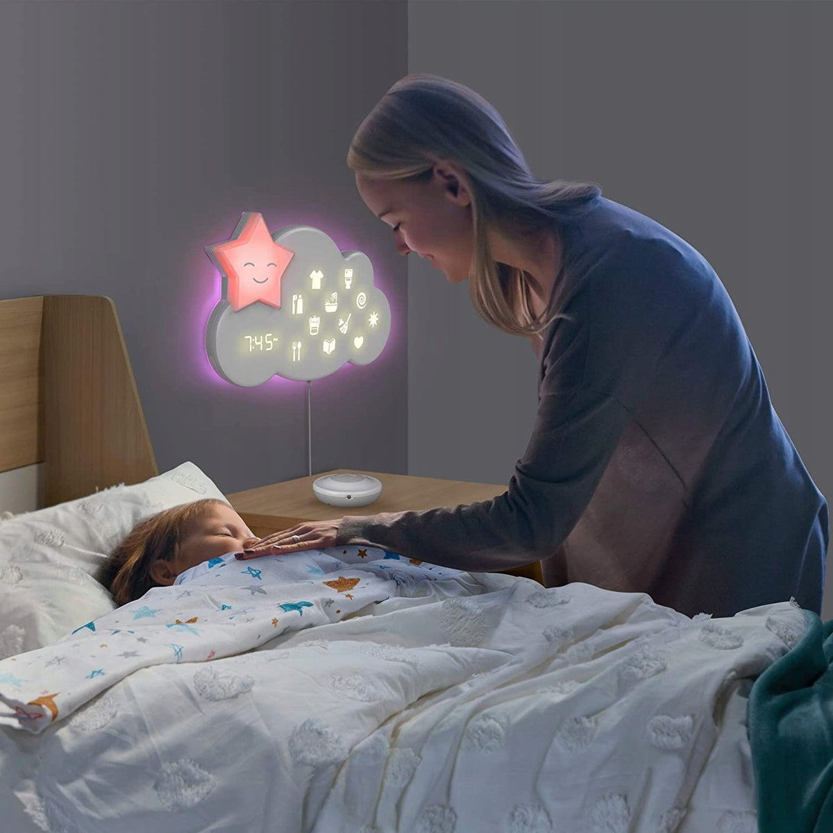 FISHER-PRICE Lumalou CHMURKA uspokajacz asystent montowany na ścianie do nocnych rytuałów i usypiania dziecka