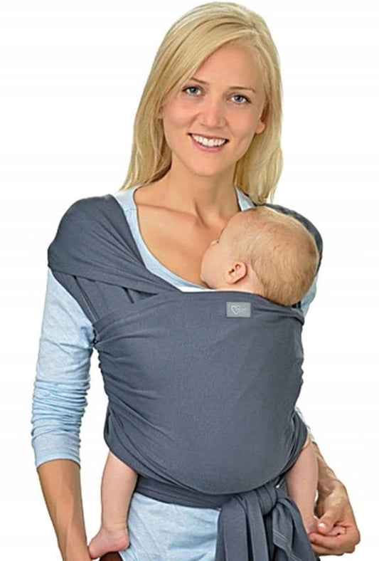 HOPPEDIZ chusta elastyczna do noszenia 4,6 x 0,5 antracytowa chusta do noszenia dziecka, miękka i wygodna