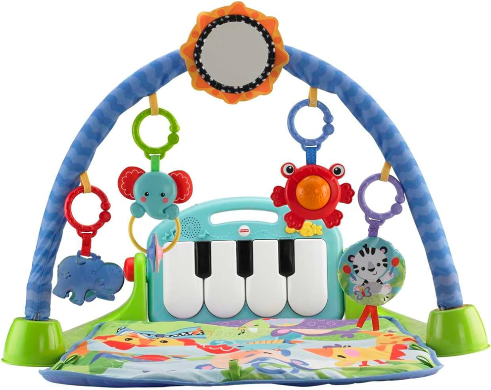 FISHER-PRICE manta de actividades 3 en 1 KICK&PLAY gimnasio con piano