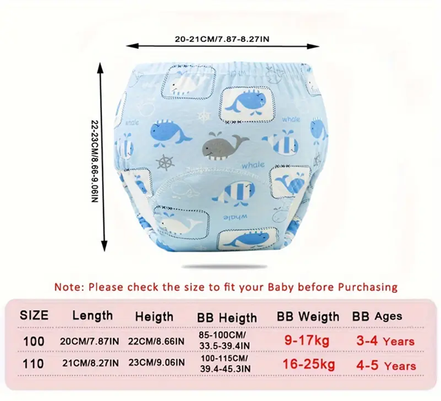 Braguitas de entrenamiento para niños talla 100