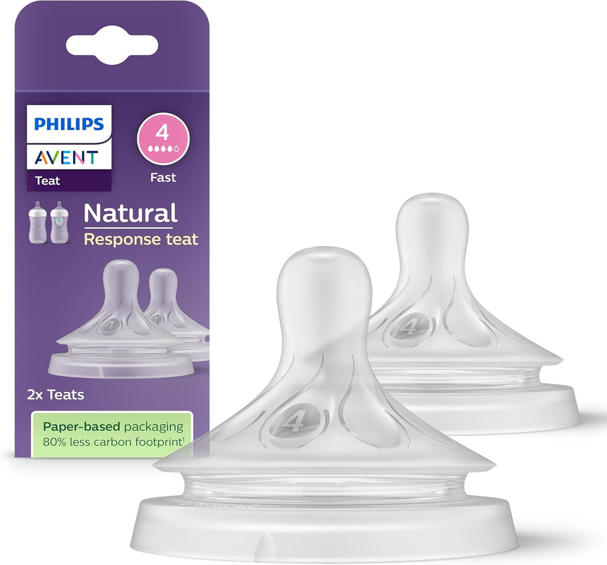 PHILIPS AVENT Tetinas Natural RESPONSE para biberones 3m+ x2