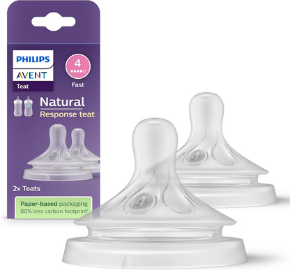 PHILIPS AVENT Tetinas Natural RESPONSE para biberones 3m+ x2