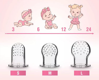 LUXIOR dispensador de chupete para frutas para niños de 3-12 meses 2 piezas 6 boquillas