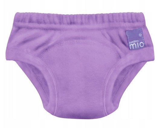 BAMBINO MIO majtki treningowe 2-3 lata, fioletowe majtki treningowe dla dziecka, wygodne i chłonne