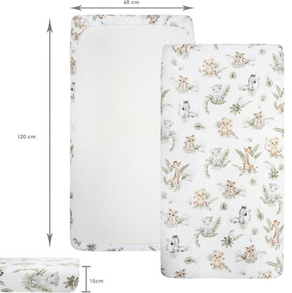MEDIPARTNERS sábana para cuna 60cmx120cm x3 para bebés de algodón