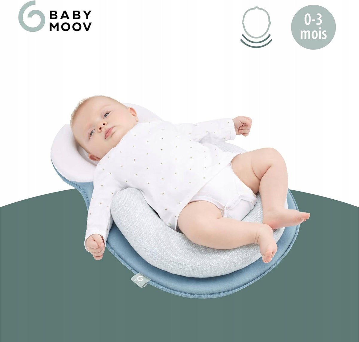 BABYMOOV cosydream poduszka stabilizator dla niemowląt 0-3 miesiące, ergonomiczne podparcie i komfort snu