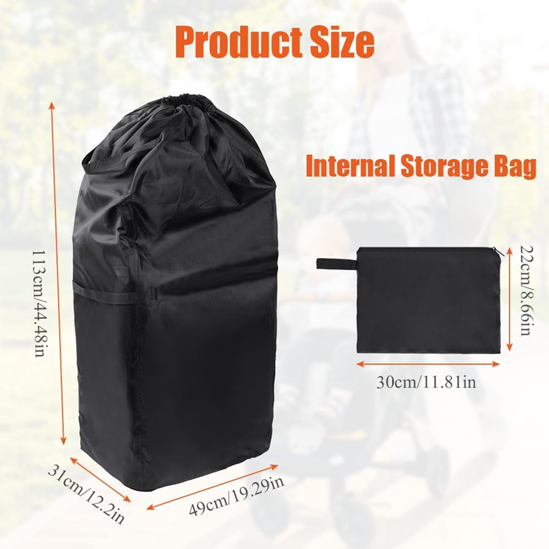 HOTUT bolsa de transporte para avión para cochecito y silla de coche 49x31x113
