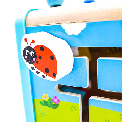 LOTTI & WILL Cubo de juego multifuncional de madera para jugar 18 m+