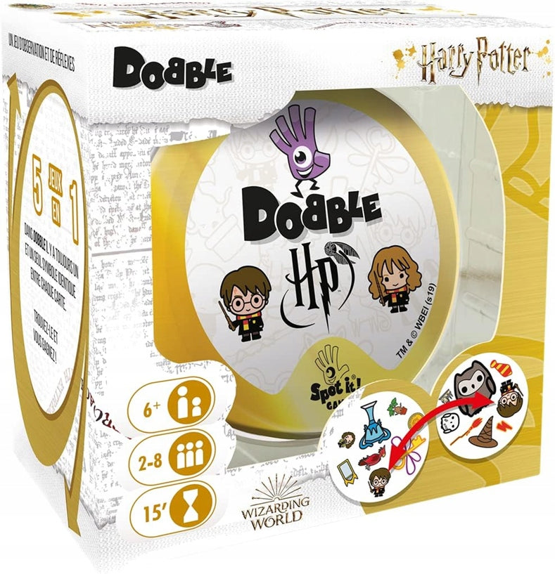 ZYGOMATIC Dobble 55 cartas + caja metálica HARRY POTTER
