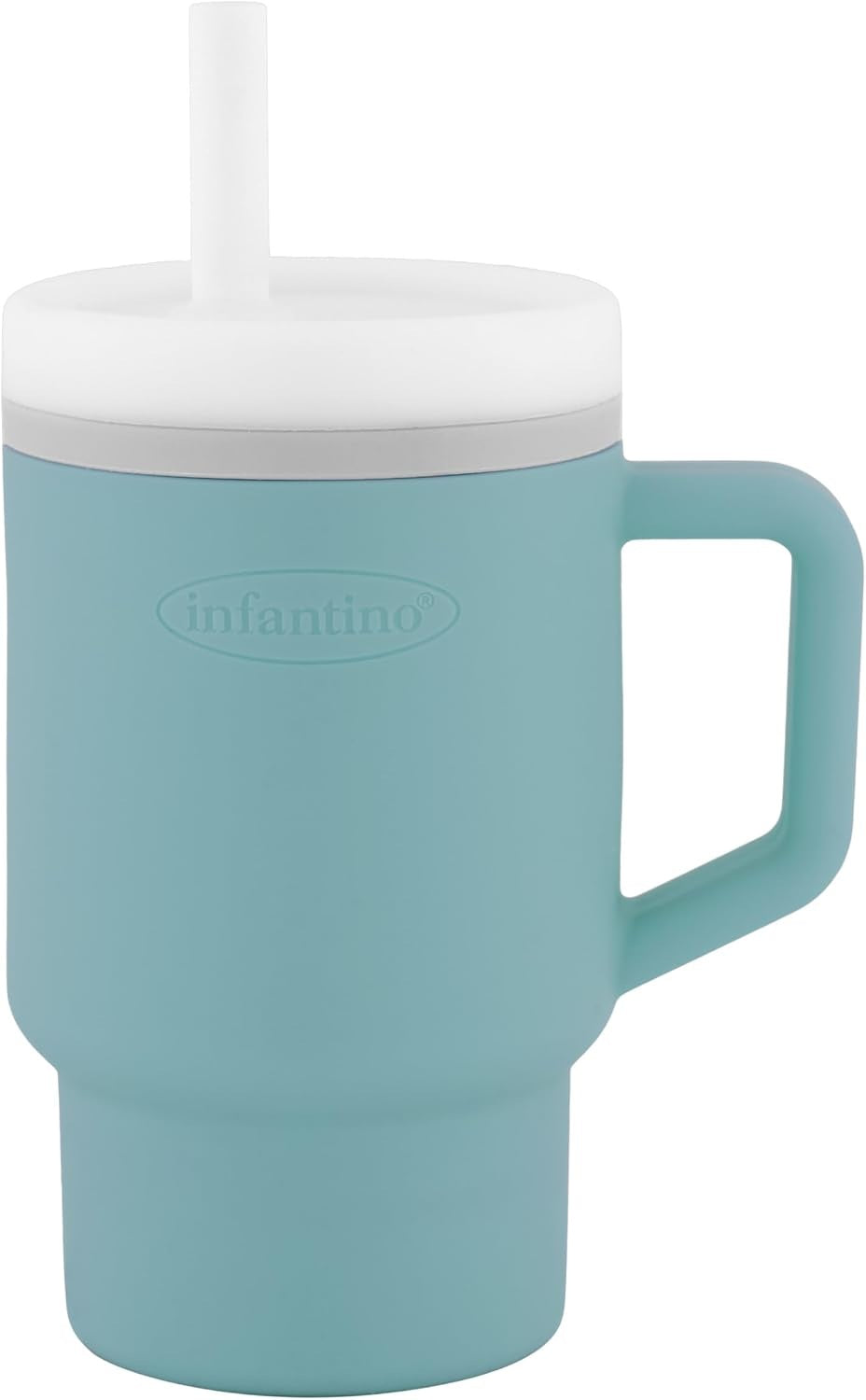 INFANTINO My 1st Tumbler vaso de silicona antigoteo con boquilla 266 ml 6 m+