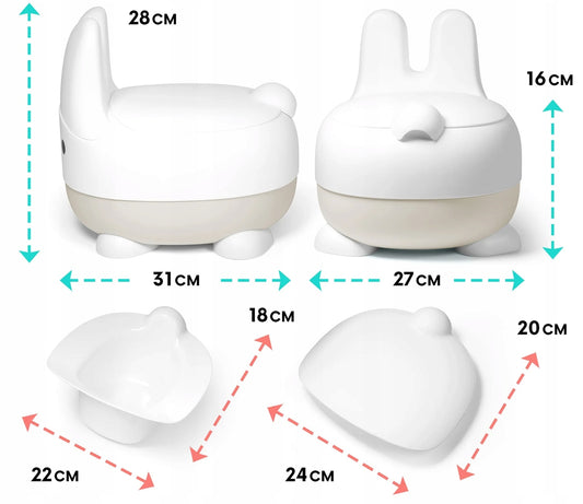 Orinal con inserto extraíble y tapa para bebé CONEJO