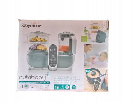 BABYMOOV Nutribaby + 5w1 robot kuchenny parowar mikser sterylizator, grafitowy, 5 funkcji