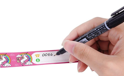 VICLOON pulseras SOS impermeables para niños 8 unidades + rotulador