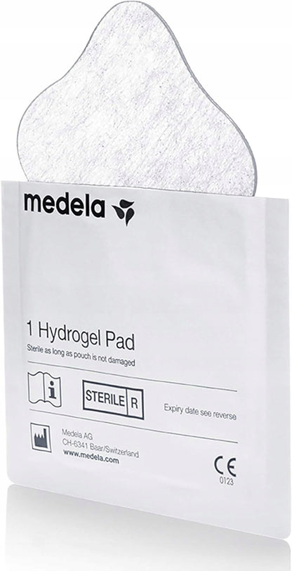 MEDELA hydrożelowe nakładki na obolałe brodawki x4, sterylne wkładki hydrożelowe Medela łagodzące ból i wspierające gojenie