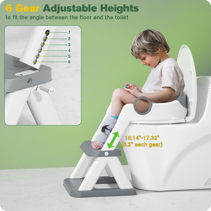 Asiento reductor para inodoro con escalones 2 en 1 para niños