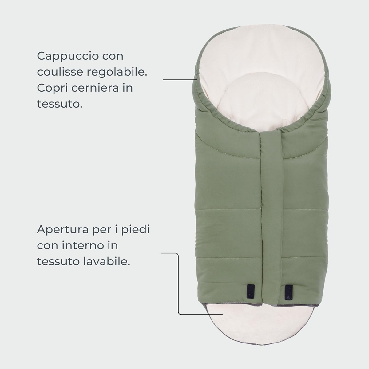 MOOVO NUVITA saco universal para cochecitos 0-6 meses 80 cm