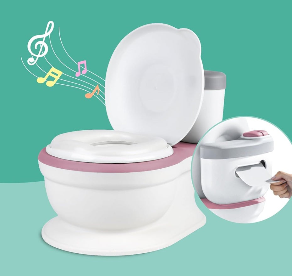HERAWI orinal musical con asiento suave y depósito extraíble