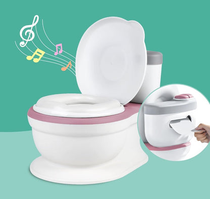HERAWI orinal musical con asiento suave y depósito extraíble