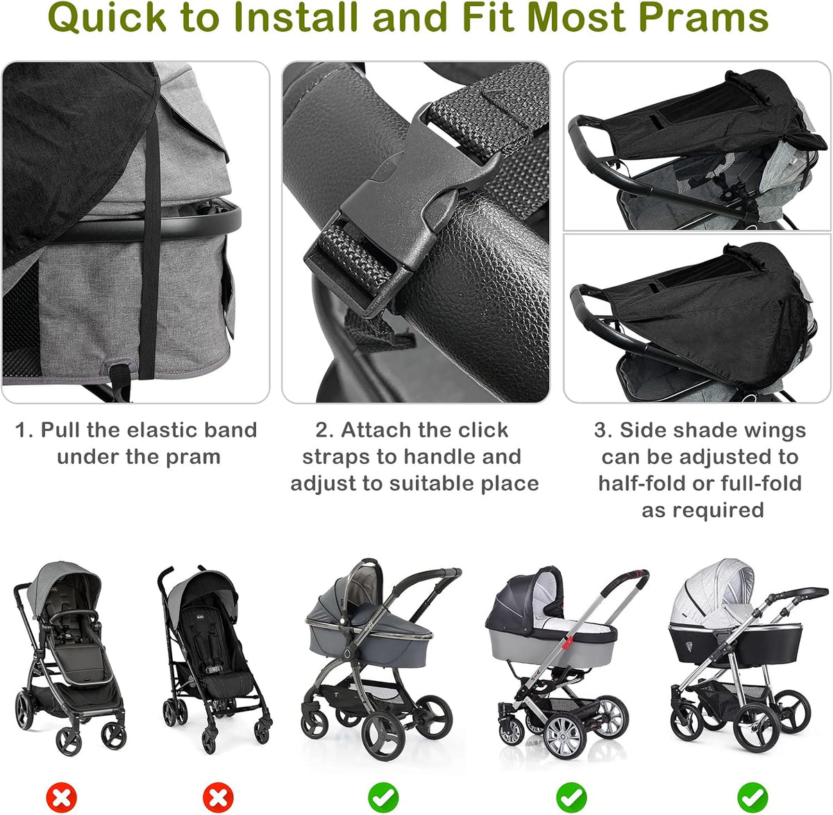 SELENE uniwersalna osłona przeciwsłoneczna do wózka UV 50+