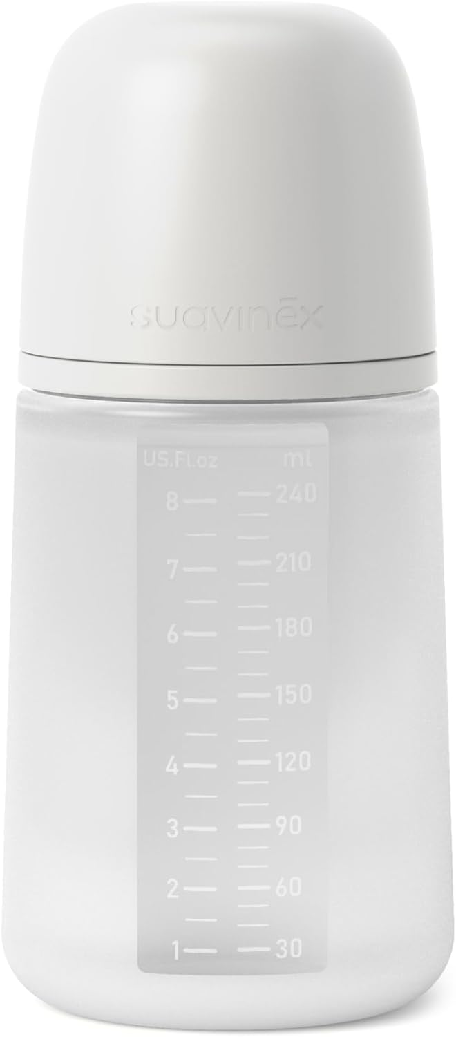 SUAVINEX SELECTION butelka ze smoczkiem symetrycznym SX PRO 240ml 3m+ silikonowa biała