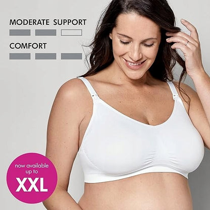 MEDELA KEEP COOL ULTRA biustonosz do karmienia + wkładki M, biały biustonosz ciążowy z komfortowym wsparciem