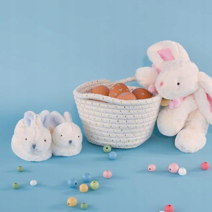DOUDOU et COMPAGNIE zapatos suaves para bebé con sonajeros conejitos