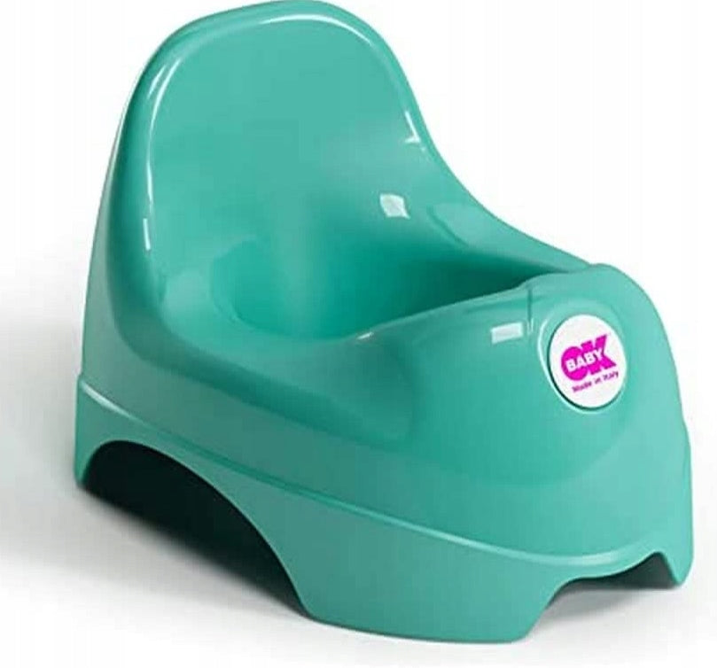 OKBABY nocnik 18 m+ miętowy, ergonomiczny nocnik dla dzieci z osłoną przed rozpryskami