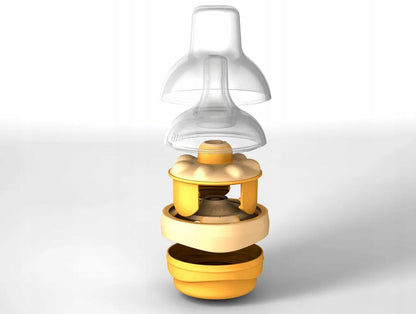 MEDELA butelka 250 ml + smoczek CALMA, żółty, BPA-free, dla niemowląt 0+