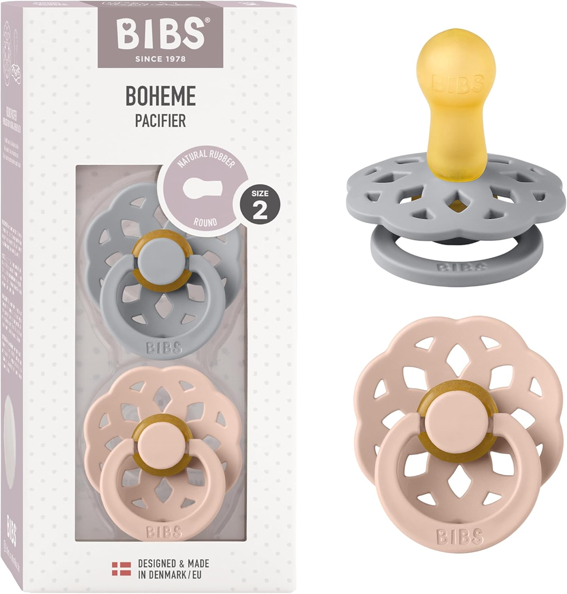 BIBS BOHEME chupetes calmantes 2 pack 6 meses+