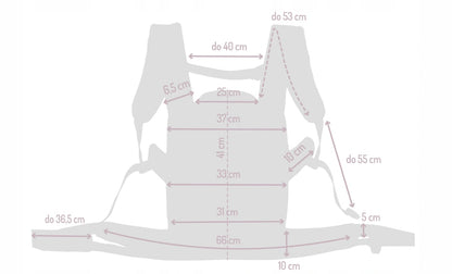 MOMI COLLETE nosidełko ergonomiczne od 3msc do20kg granatowe, regulowane wymiary i komfort noszenia