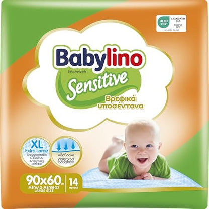 Babylino Sensitive empapadores para cambiador de 90 por 60 cm x14