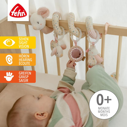 FEHN espiral colgante para cochecito cuna silla RATÓN 35 cm bordado luminoso