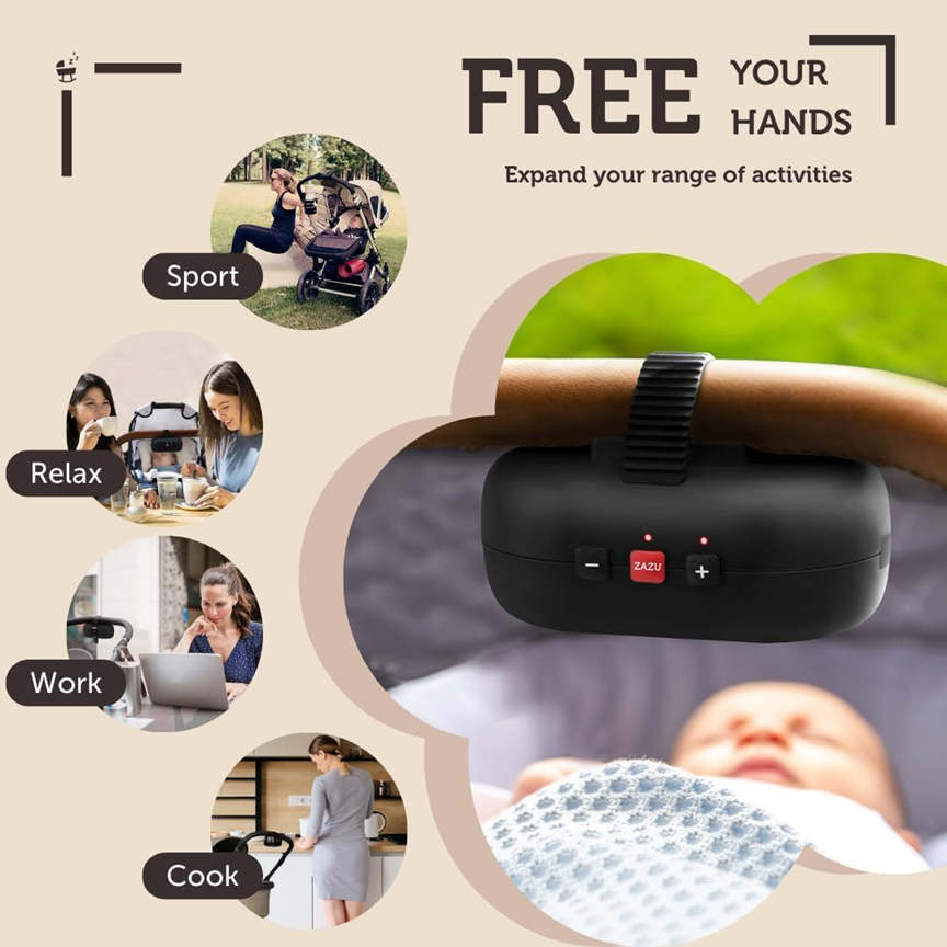 ZAZU Mecedora para cochecitos con sensor de llanto Baby Rocker