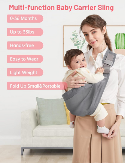 MUMGAROO portabebés fular ajustable hasta 15kg