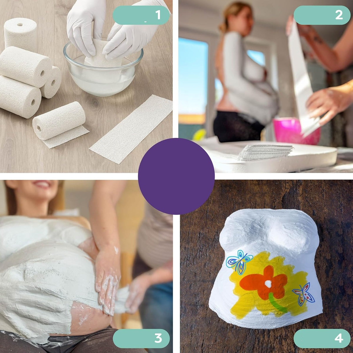 CHUCKLE kit para moldear en yeso la forma del abdomen 3D pinturas 12 colores