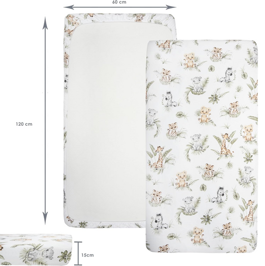 MEDIPARTNERS sábana bajera para cuna 60cmx120cm 3 unidades