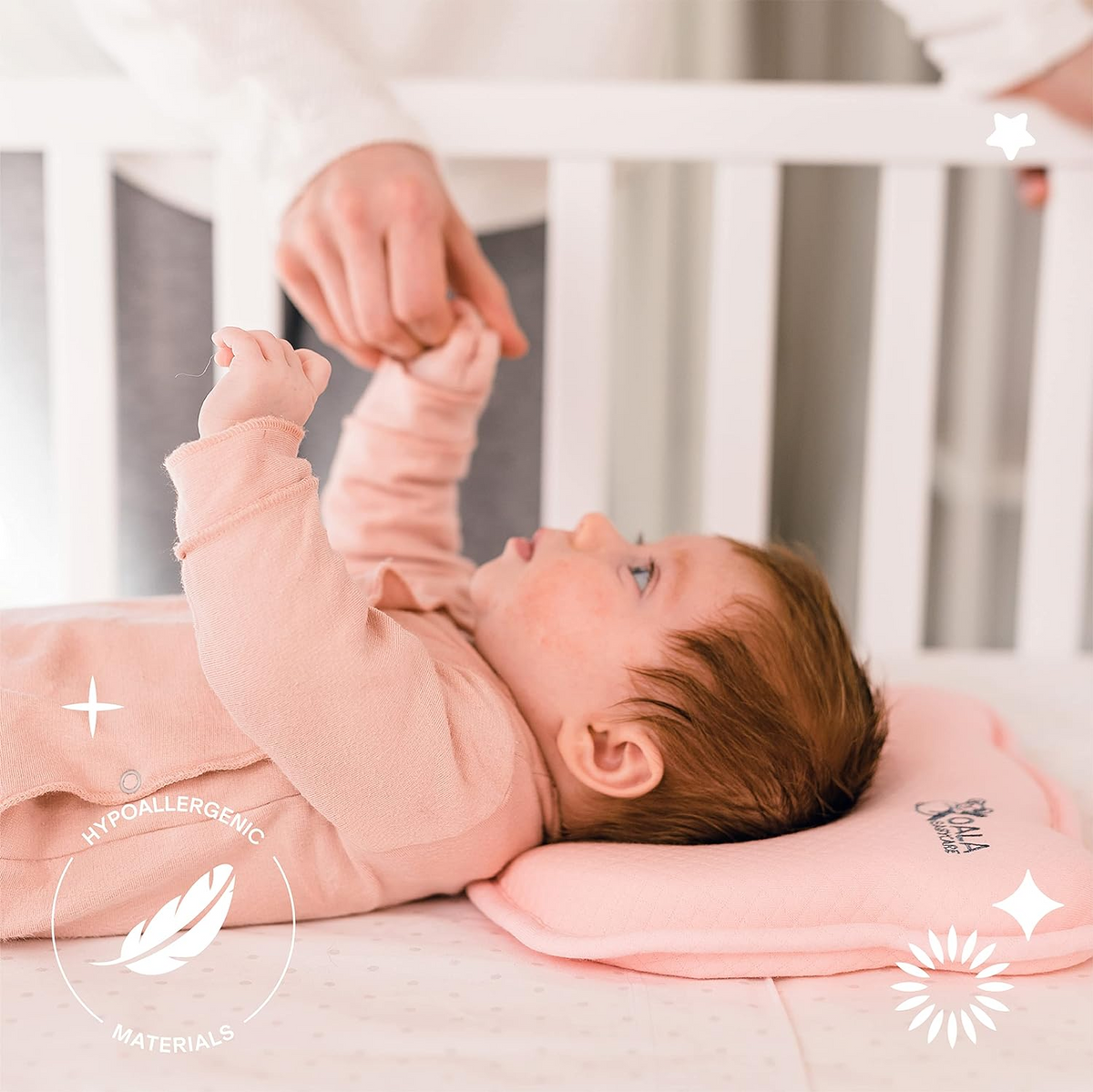 KOALA BABYCARE poduszka niemowlęca 0+ poszewka, ergonomiczna poduszka dla niemowląt przeciw plagiocefalii