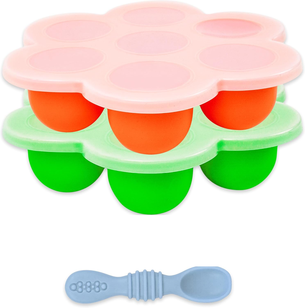 MAMMACITA recipientes de silicona para almacenamiento de alimentos, set de 2 unidades