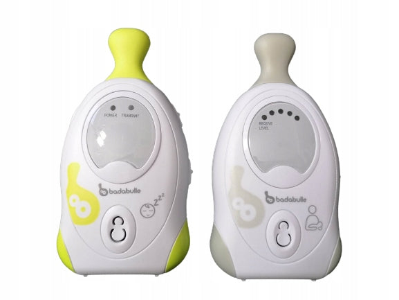 BADABULLE Baby Online 300m+ NIANIA ELEKTRONICZNA – biały zestaw analogowej niani dla niemowląt, 0+, USB
