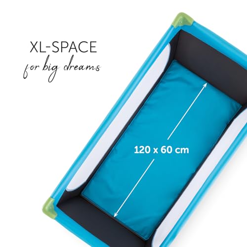 Cuna de viaje Hauck Dream N Play Waterblue 120 x 60 cm