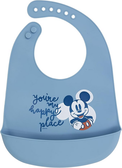 Babero de silicona con bolsillo MICKEY MOUSE