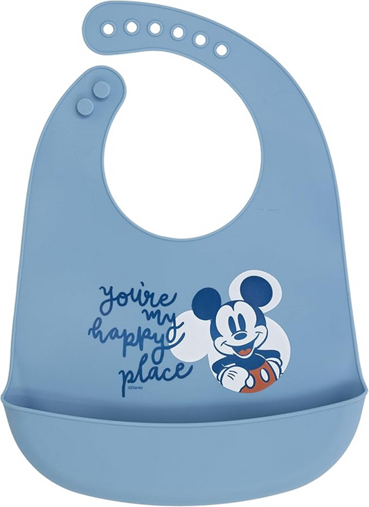 Babero de silicona con bolsillo MICKEY MOUSE