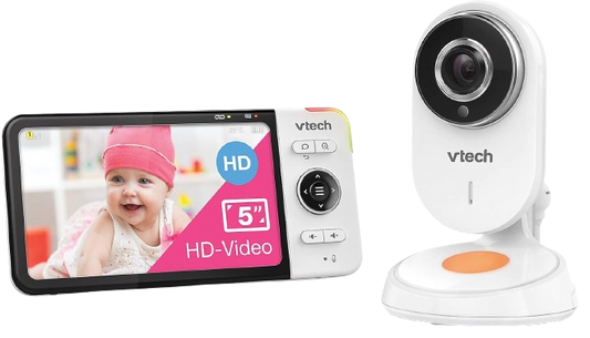 VTECH BM818 HD vigilabebés con cámara gran angular y pantalla LCD de 5"