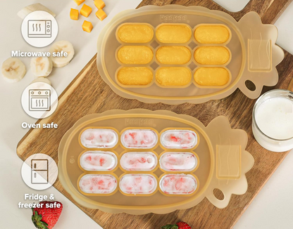 HAAKAA bandeja de silicona para congelar alimentos con tapa