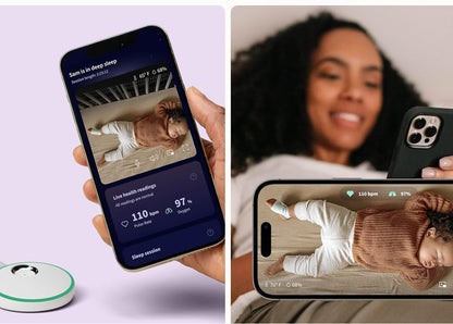 OWLET vigilabebés Cam 2 + calcetines Dream Sock para medición de funciones vitales