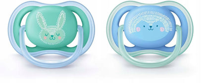 PHILIPS AVENT Ultra Air smoczki x 2 6-18msc silikonowe, kolorowe smoczki uspokajające z etui