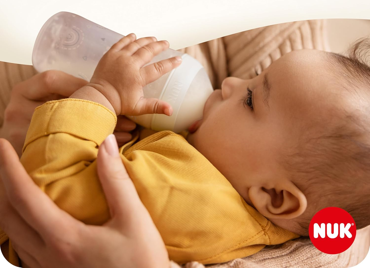 NUK Perfect Match butelka 260 ml 3 m+ smoczek M, baby feeding bottle with temperature indicator